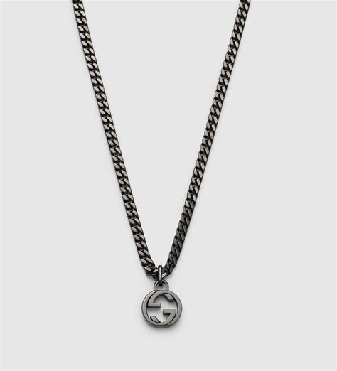 silver gucci charms|gucci silver and onyx necklace.